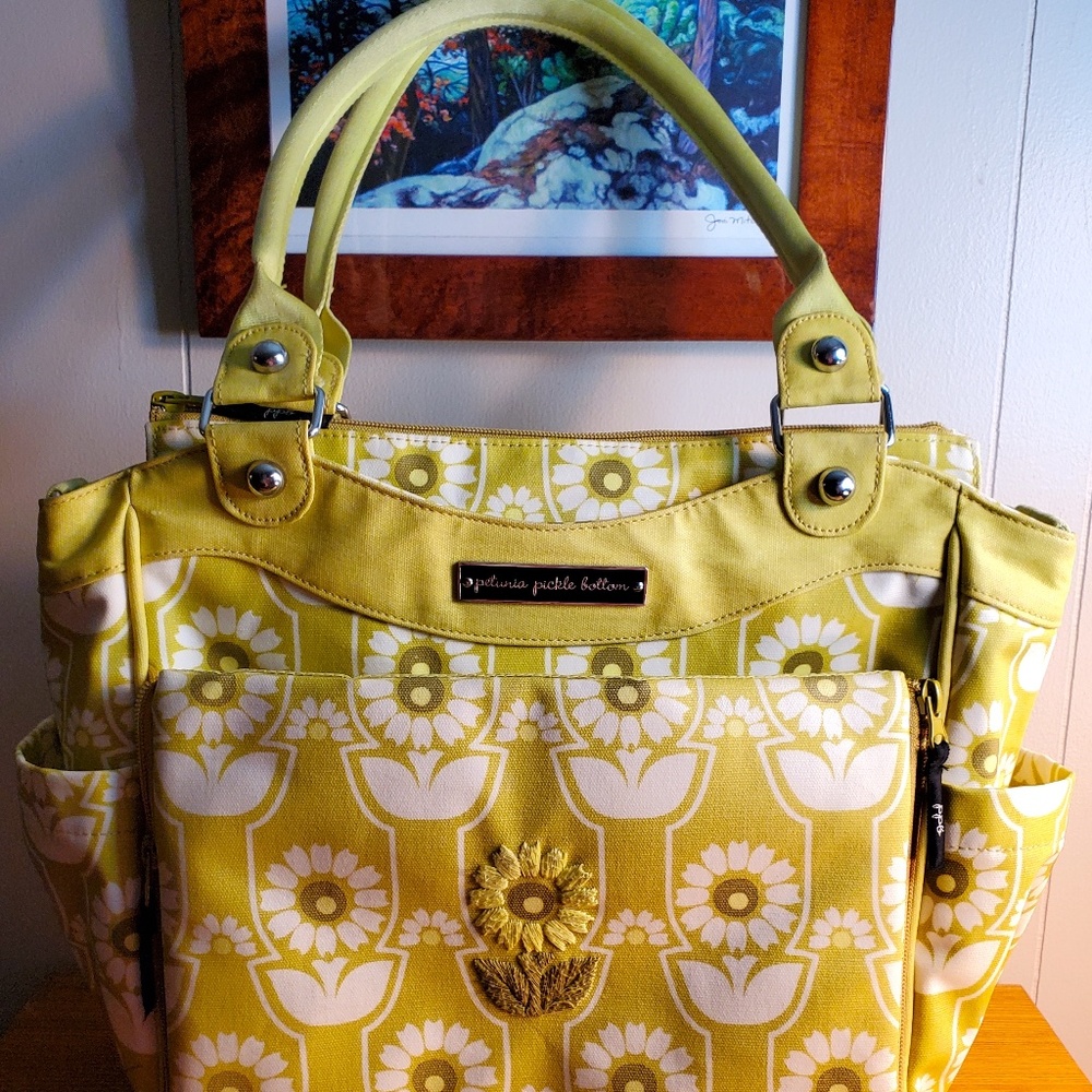 Petunia Pickle Bottom Yellow Diaper Bag/Backpack
